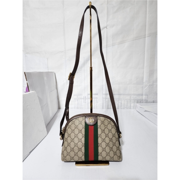GUCCI GG Ophidia Web Sherry Line Shoulder Bag Beige/Brown - Picture 3 of 16